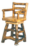 Barstool with back, arms and swivel